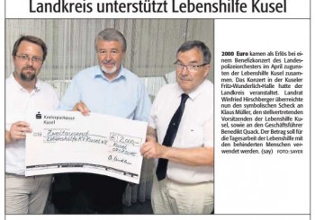 2000€ – Spende vom Landkreis!!!!